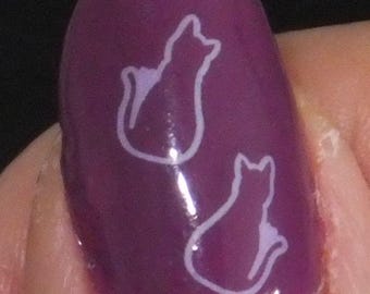 Cat Outline Nail Stickers 3 (100+Stickers)