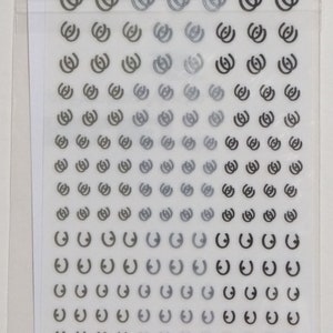Horse Shoe Nail Stickers 3 (100+stickers per sheet)