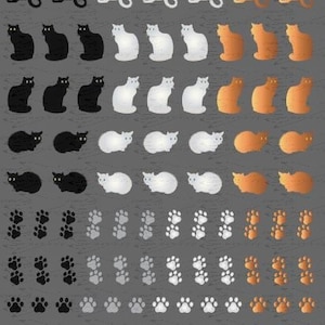 Cat Nail Stickers (100+stickers per sheet)