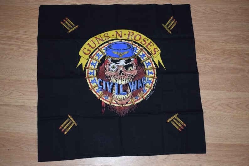 Guns n/' Roses Cvil War 1991 Official Vintage Bandana Textile Poster Face Mask Hard Rock Heavy Metal