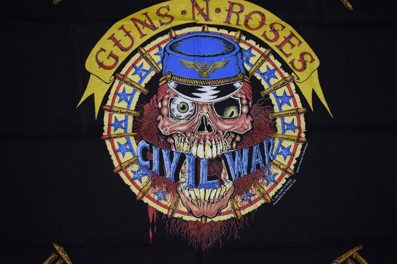 Guns n/' Roses Cvil War 1991 Official Vintage Bandana Textile Poster Face Mask Hard Rock Heavy Metal