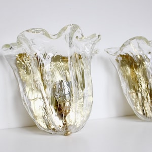 Vintage Pair Of La Murrina Wall Lamps / Murano Glass Sconces