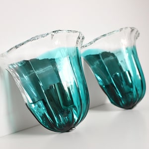Vintage Pair Of Emerald Green La Murrina Wall Lamps / Sconces
