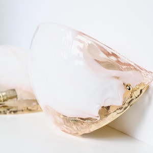 Vintage paar La Murrina Murano-glazen wandlampen / schansen / wandlamp