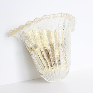 Vintage enkele Barovier & Toso-stijl wandlamp Muranoglas / Graniglia Blaker