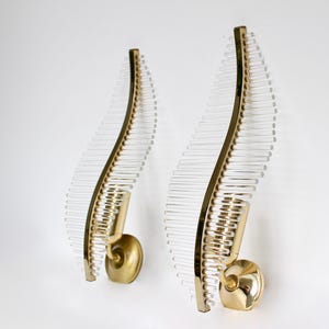 Vintage Pair Venini Style Murano Wall lamps / Sconces