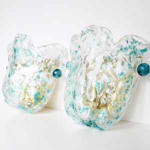 Vintage Pair Murano Wall Lamps / Sconces