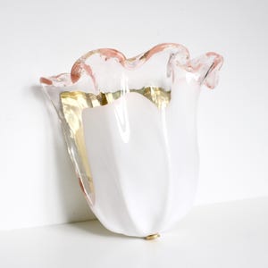 Vintage Single Pink La Murrina Wall Lamp / Sconce