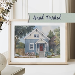 Custom home portrait house painting housewarming gift watercolor house portrait painting of home home illustration realtor gift Mother's Day image 2