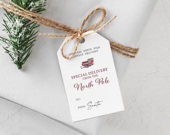 Santa Gift Tag | North Pole Christmas Present Tag