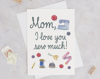 Mother's Day card | Sewing card for Mom | Birthday card sewing | sewing gift for mom | crafting Mother's Day card | Sew card for Mom