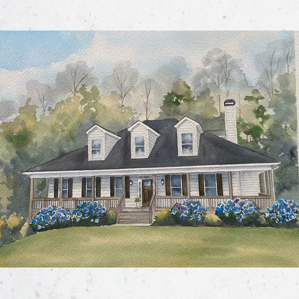 Custom home portrait house painting housewarming gift watercolor house portrait painting of home home illustration realtor gift Mother's Day