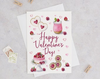 Raspberry Sweets Valentine's Day Card | Sweetheart Gift