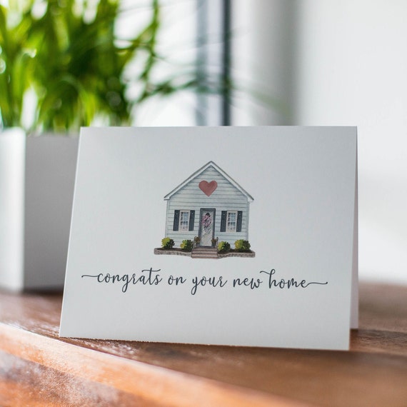 New Home Card Congrats on Your New Home Housewarming Gift Etsy