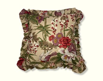 Liberty ‘Fintry’ Floral cushion with frill