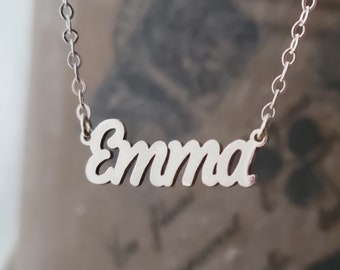 Sterling Silver Custom Name Necklace, Personalized Birthday Gift, Dainty Name Jewelry, Signature Name Necklace, Birthday Gift For Her