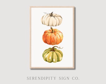 Pumpkin Watercolor Print, Fall Wall Art, Pumpkin Printable Wall Art Fall Pumpkin Painting Autumn Mantle Decor Rustic Fall Decor Thanksgiving