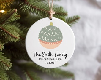 Personalized Family Ornament, Custom Christmas Ornament, Christmas Keepsake, Custom Family Gift, Family Ornament, Custom Family Keepsake