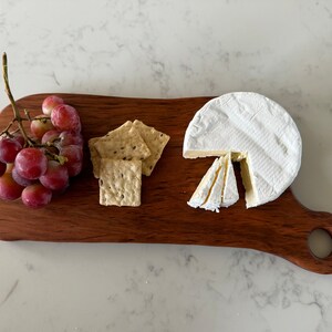 Modern Cherry Wood Cutting Board, Wood Serving Board, Charcuterie Board | Single Piece - No Glue - Organic Finish