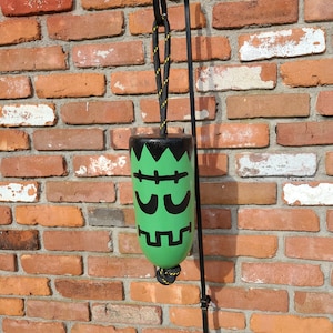 Halloween Buoys, frankinstein, candy corn buoy, pumpkin buoy, jack-o-lantern buoy