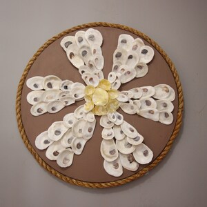 Oyster Shell Daisy Wall Hanging