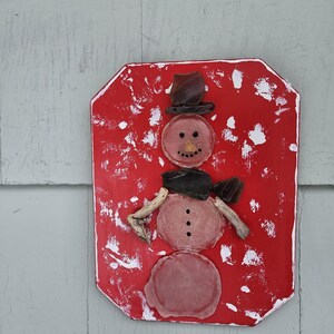 seaglass snowman