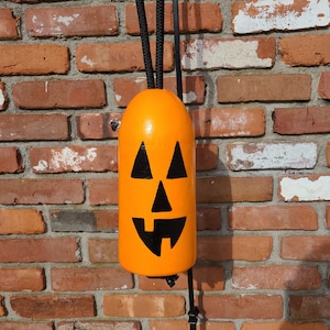 Halloween Buoys, pumpkin buoy, jack-o-lantern buoy