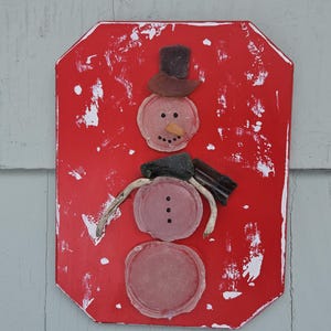 seaglass snowman
