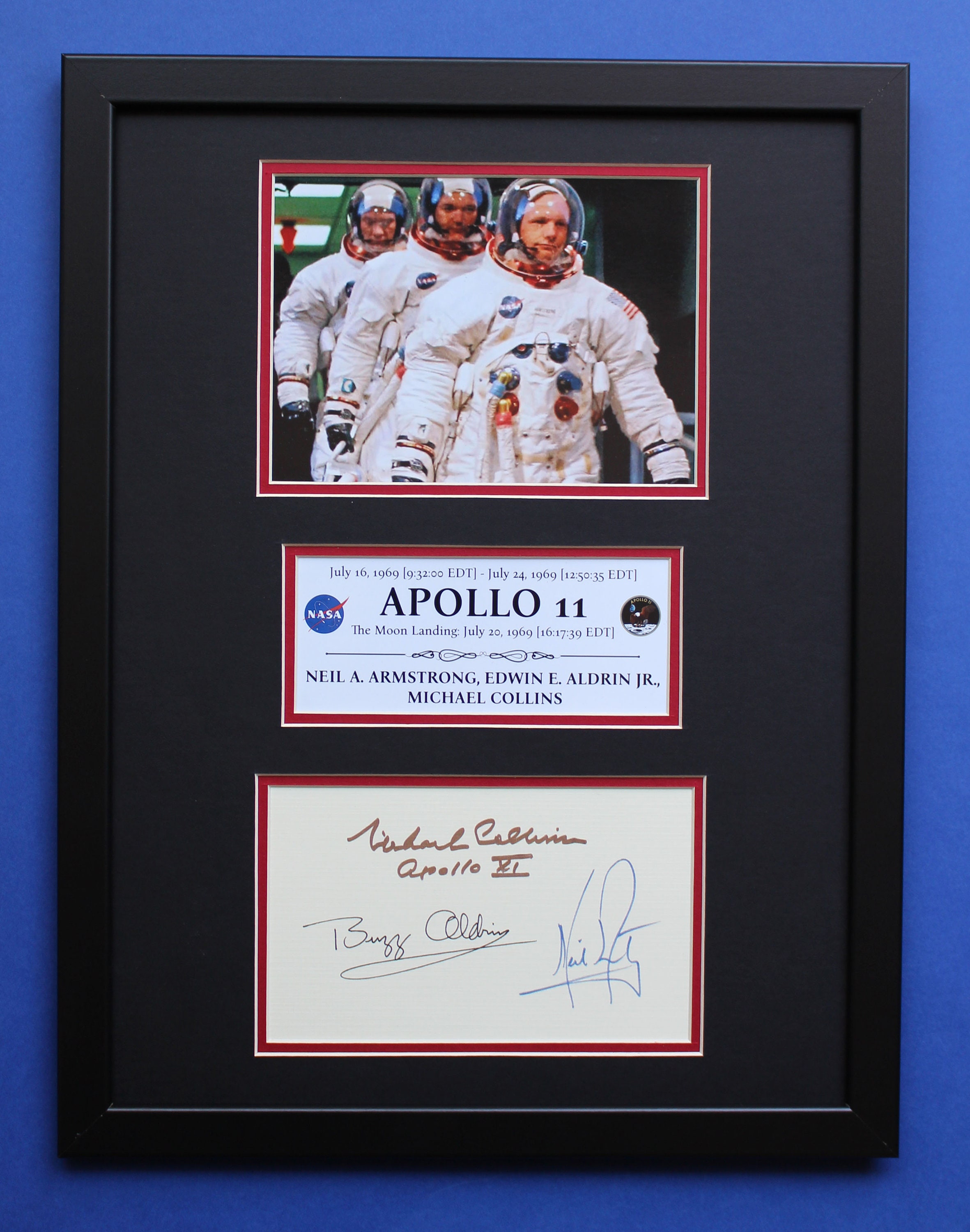 アポロ11号 Buzz Aldrin サイン入り額装（レア LIFE 1969年