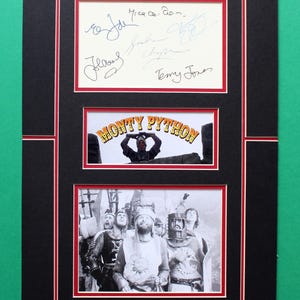 The MONTY PYTHON limited edition 30x40 cm double mat artwork display The Holy Grail Characters Panorama View