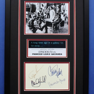 STAR WARS: Episode 4 & 1/2 AUTOGRAPHS 30x40 cm double mat framed artistic photo display Humorously