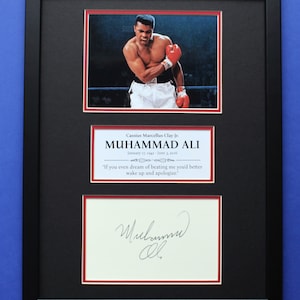 MUHAMMAD ALI limitierte Auflage 30 x 40 cm Doppelmatte, gerahmtes Kunstwerk Rumble in the Jungle