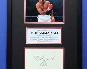 MUHAMMAD ALI AUTOGRAPH framed artistic display Rumble in the Jungle