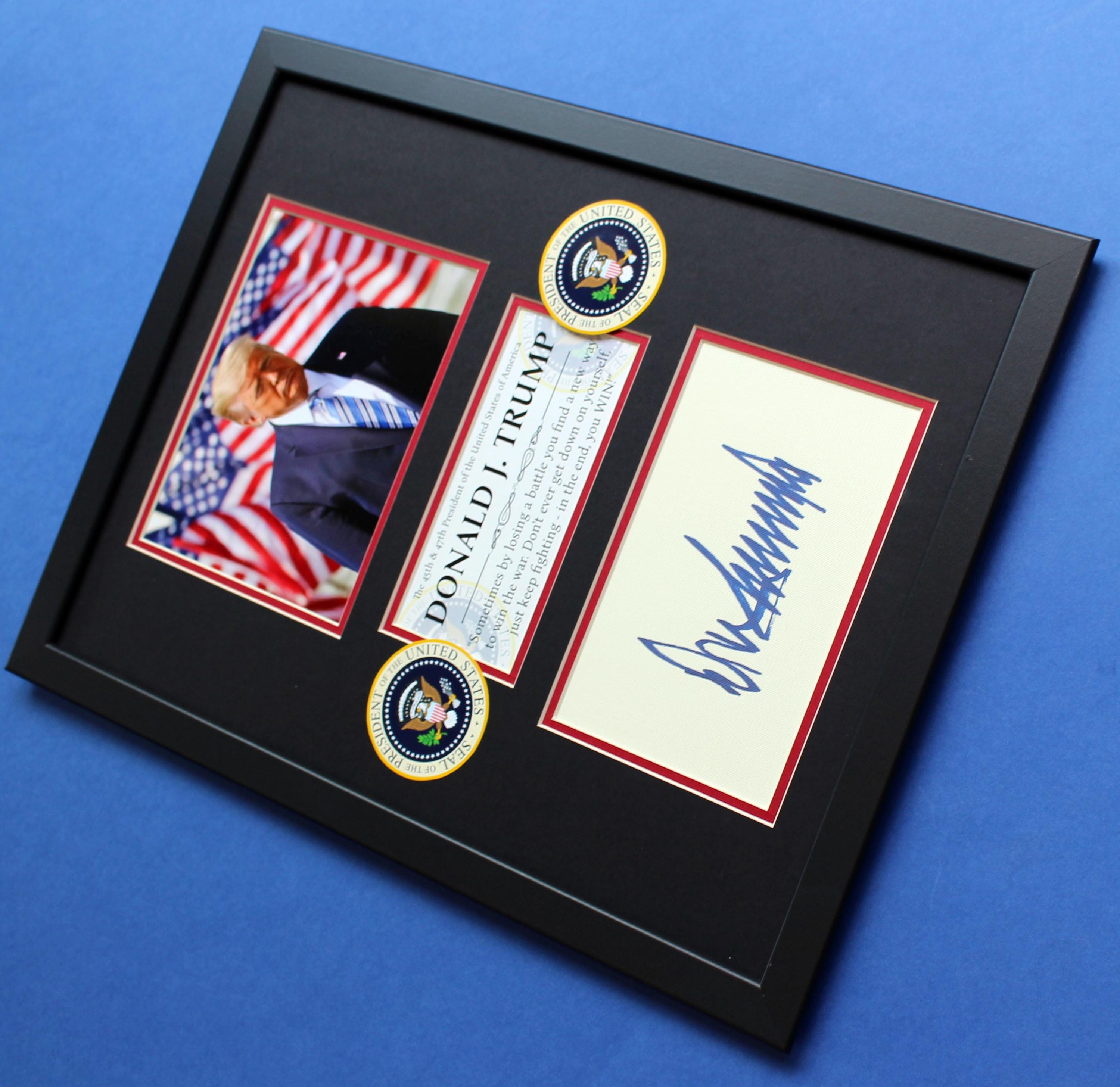 Donald Trump Autograph Art: Limited Edition Collage Framed