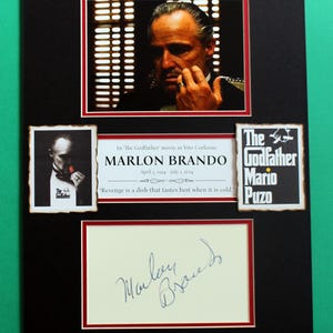MARLON BRANDO AUTOGRAPH limited edition 30x40 cm double mat artwork display Don Vito Corleone The Godfather