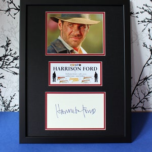HARRISON FORD AUTOGRAPH framed artistic display Indiana Jones Tribute image 5