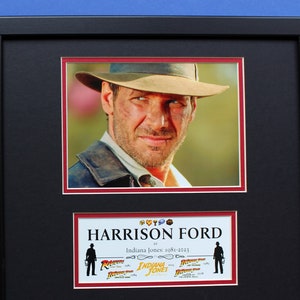 HARRISON FORD AUTOGRAPH framed artistic display Indiana Jones Tribute image 3