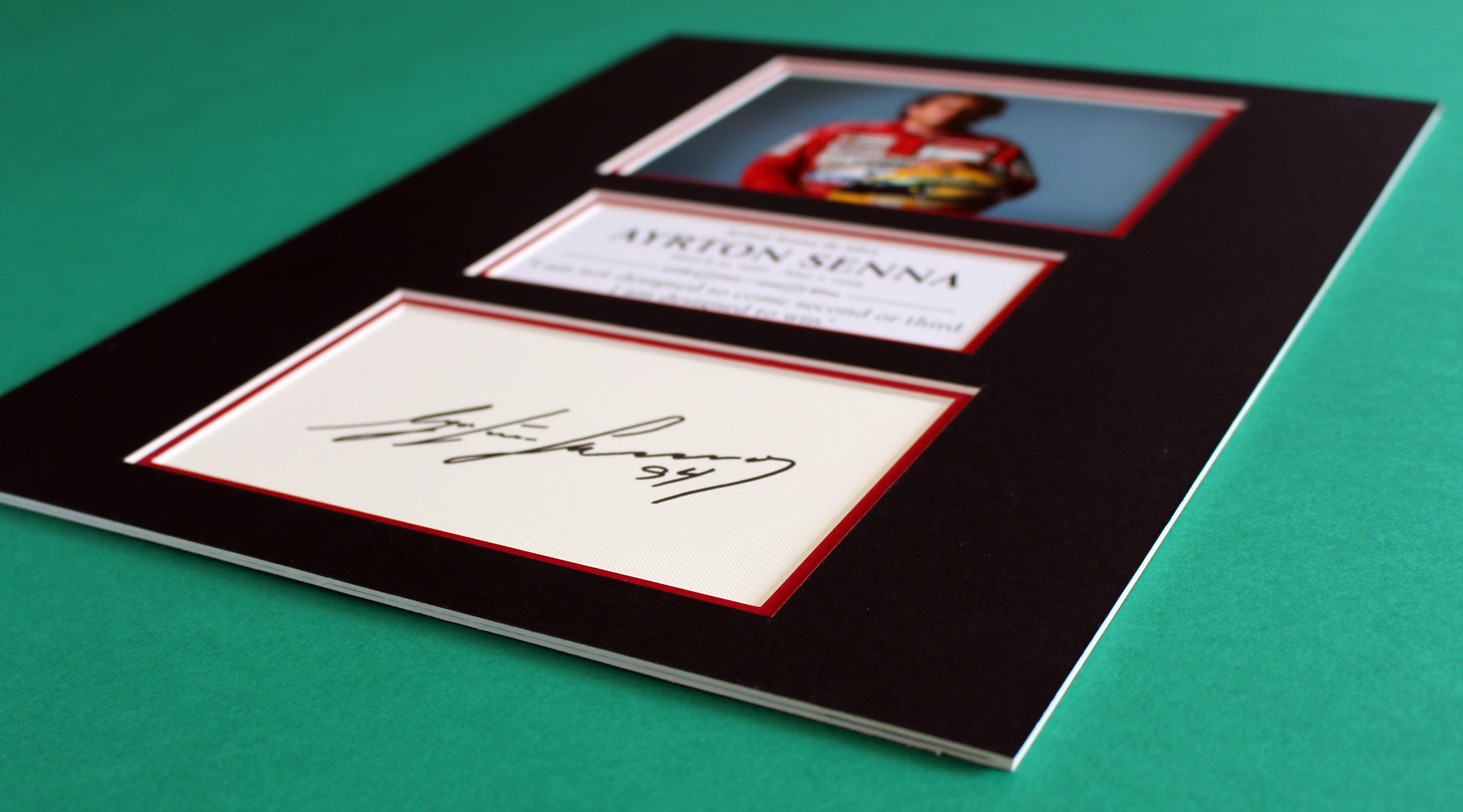 Ayrton Senna AUTOGRAPH DISPLAY Unique Artwork Magic F1 Best Driver