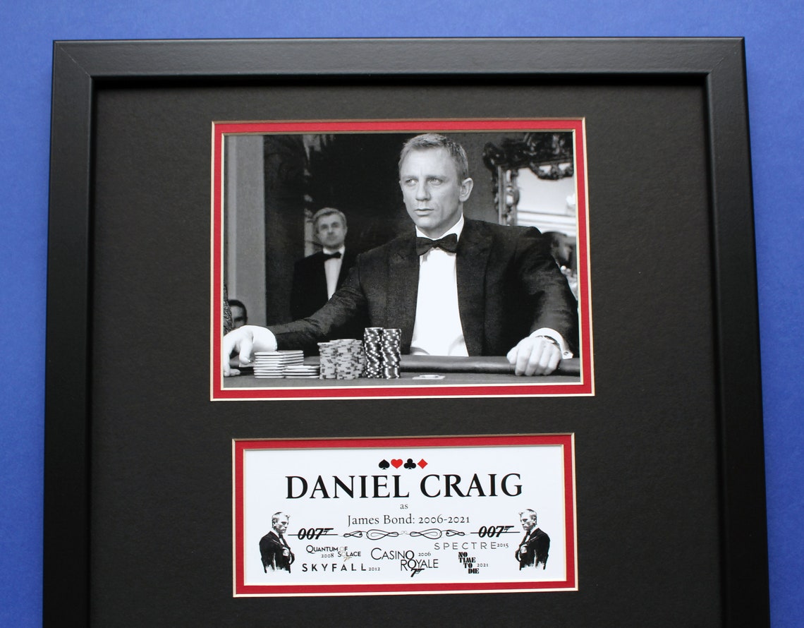 DANIEL CRAIG AUTOGRAPH Framed Display James Bond 007 - Etsy UK