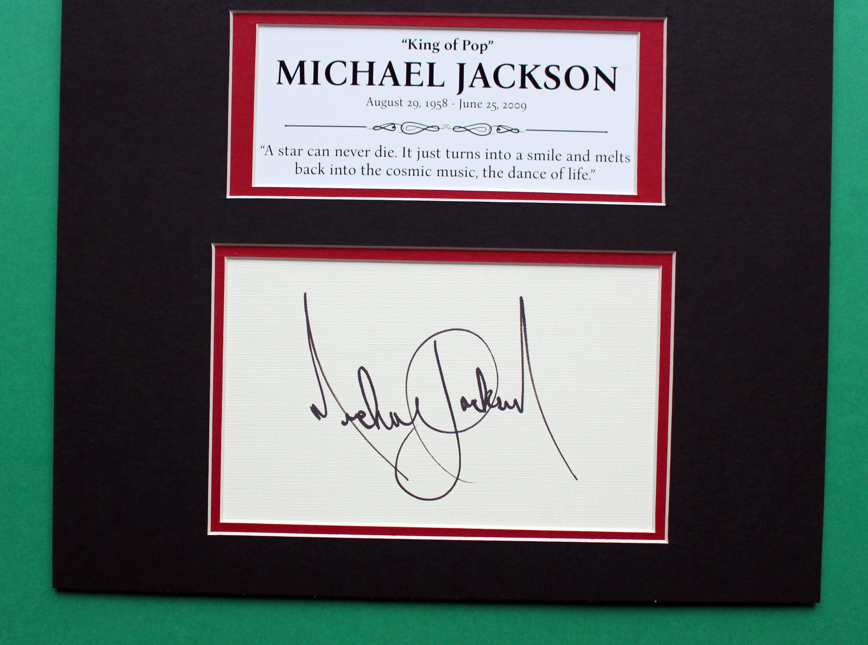 Michael Jackson Autograph Art: Limited Edition [1 of 100] Collage