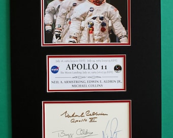 バズ・オルドリン サイン入り アポロ11号宇宙飛行士 額入り 11x14
