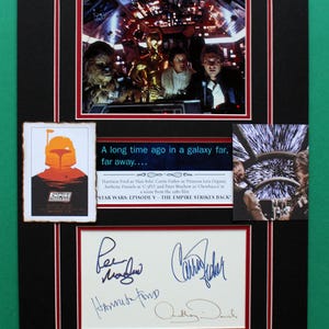 Star Wars Episode 5 Autograph Art: Limited Edition [1 of 100] Collage Display Falcon Millennium Panorama