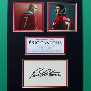 Eric Cantona Autograph Art Print: Limited Edition Man Utd Legend