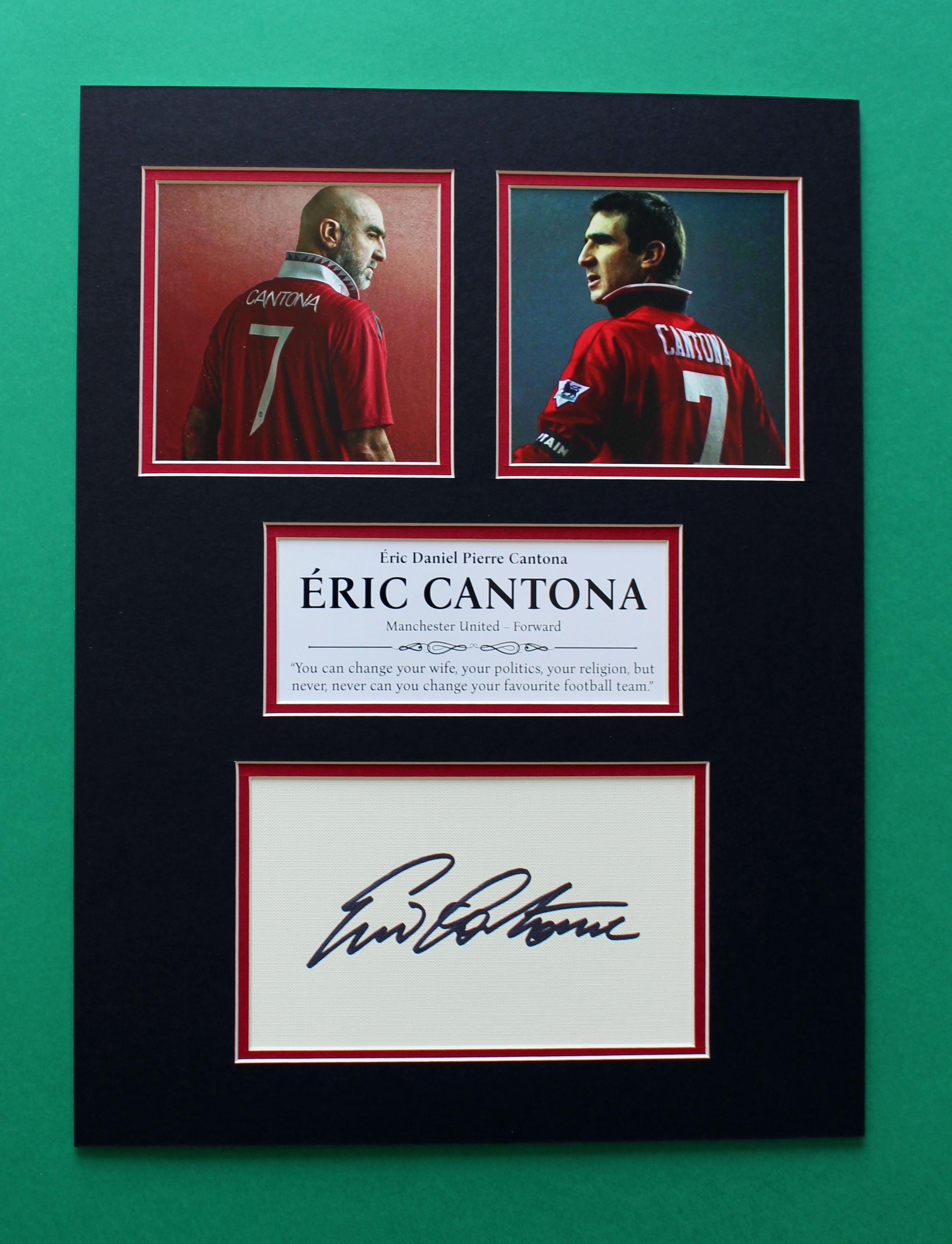 Eric Cantona AUTOGRAPH DISPLAY Unique Artwork Manutd King Eric - Etsy