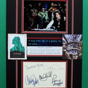 Star Wars Episode 6 Autograph Art: Limited Edition [1 of 100] Collage Display Falcon Millennium Panorama