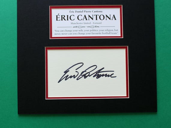 Eric Cantona AUTOGRAPH DISPLAY Unique Artwork Manutd King Eric - Etsy