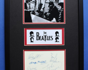 GEORGE MARTIN & Friends AUTOGRAPHS framed artistic display