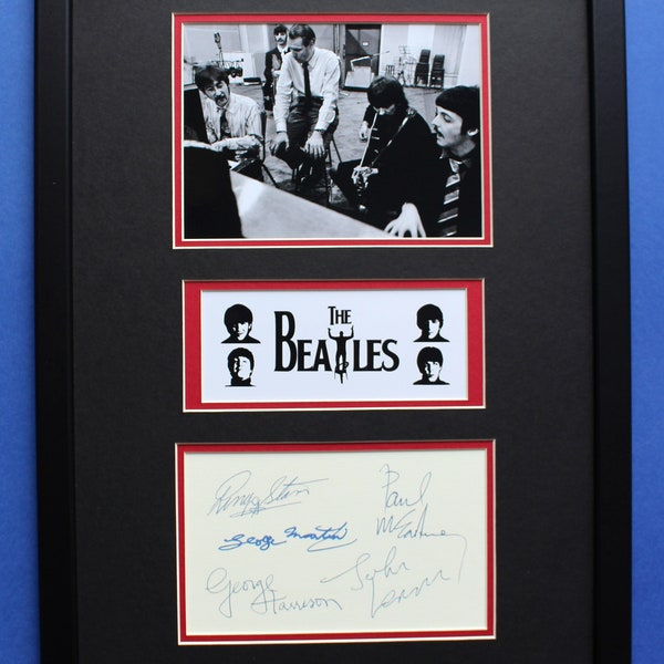 GEORGE MARTIN & Friends AUTOGRAPHS framed artistic display