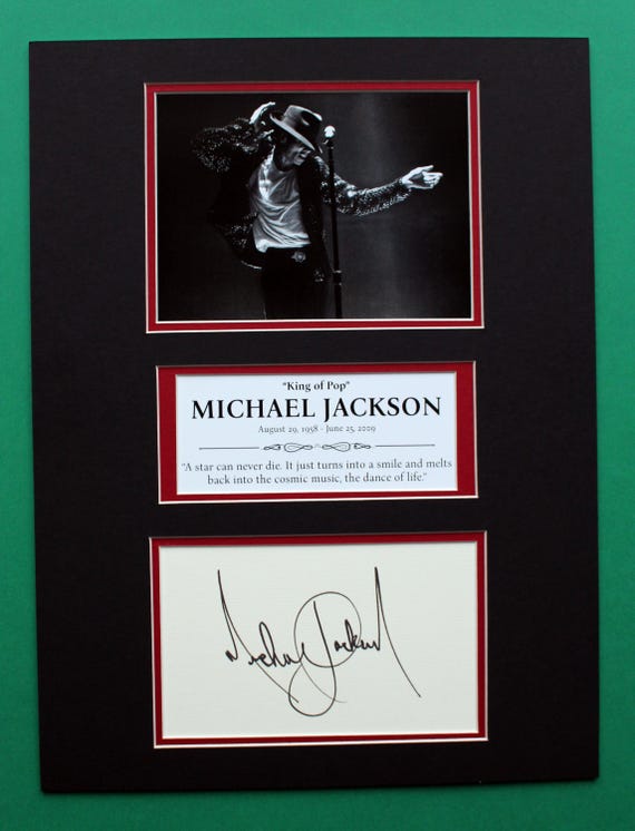 Michael Jackson Autograph Art: Limited Edition [1 of 100] Collage