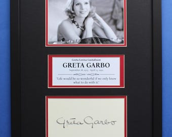 Vitrina para autógrafos de Greta Garbo. Obra de arte única de la época dorada de Hollywood.